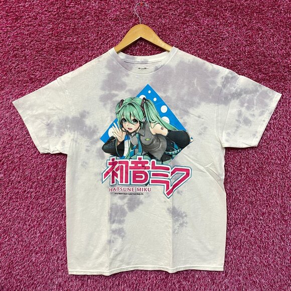 Hatsune Miku Vocaloids Virtual Anime Singer Tie Dye M/L - Picture 1 of 5